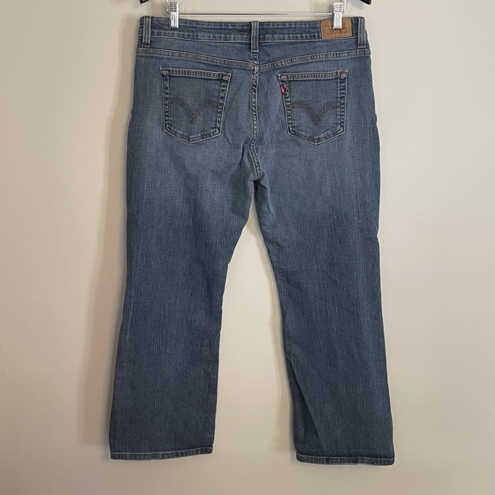 Levi's 515 Boot Cut Jeans Womens 16P Medium Denim Blue Comfort Stretch Casual - Picture 3 of 6